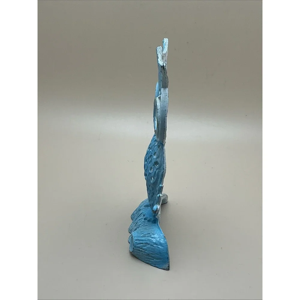 Vintage Distressed Decorative Turquoise Owl Figurine‎